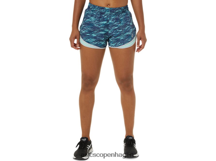 Asics pr lyte 25in løbe kort blågrønt print/frisk is/grå Z206F63864