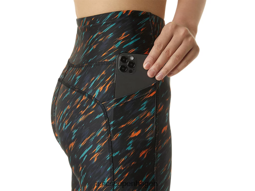 Asics pr lyte 5in run short med lommer natskygge/salvie print Z206F63301