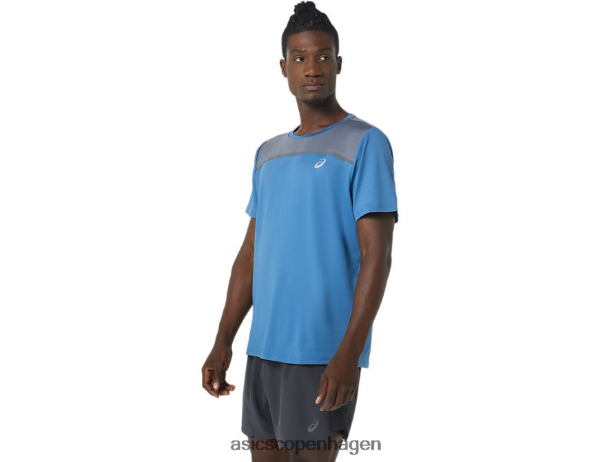 Asics pr lyte kortærmet azurblå/metropol Z206F61032