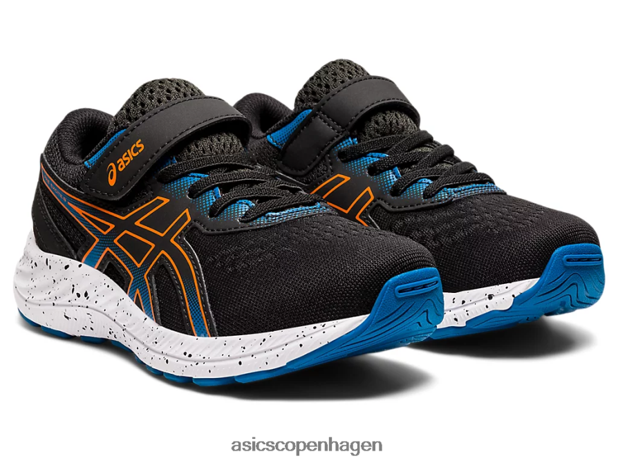 Asics pre excite 8 førskole sort/morgenfrue orange Z206F64532