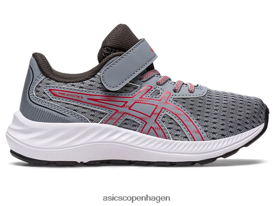 Asics pre excite 9 førskole pladesten/elektrisk rød Z206F64298