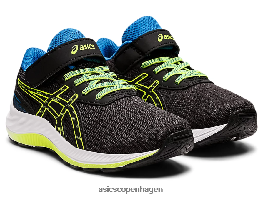 Asics pre excite 9 førskole sort/farlig grøn Z206F64460