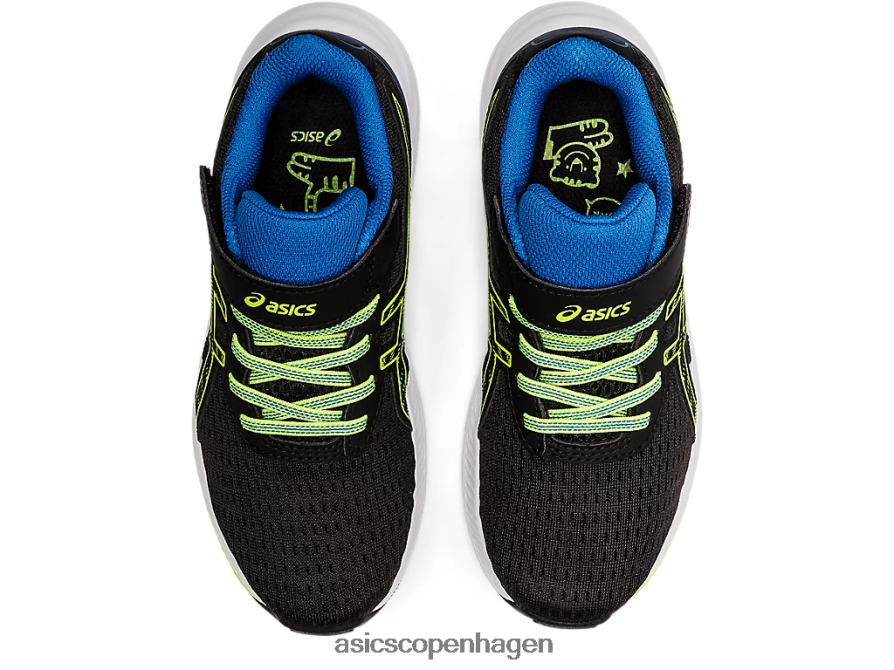 Asics pre excite 9 førskole sort/farlig grøn Z206F64460