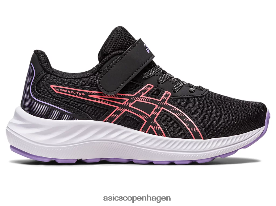 Asics pre excite 9 førskole sort/papaya Z206F64289