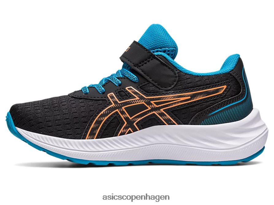 Asics pre excite 9 førskole sort/sol fersken Z206F64280
