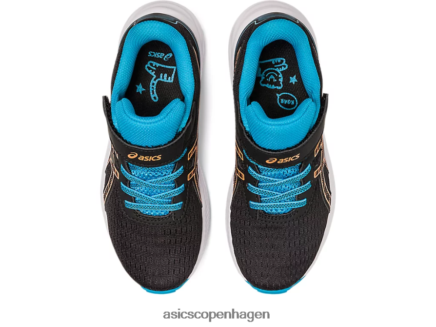 Asics pre excite 9 førskole sort/sol fersken Z206F64280