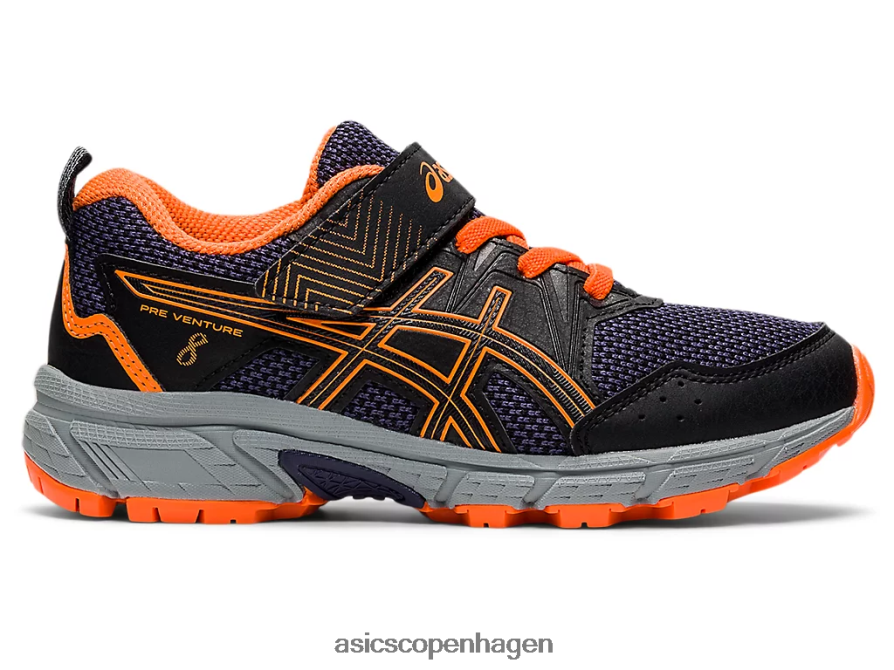 Asics pre venture 8 førskole sort/chokerende orange Z206F64488