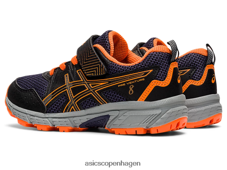 Asics pre venture 8 førskole sort/chokerende orange Z206F64488