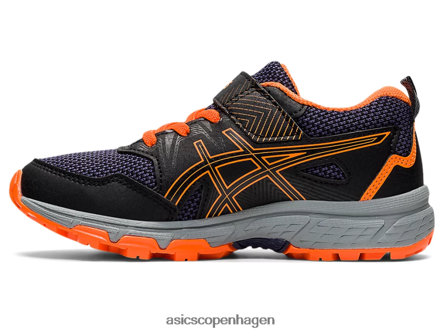 Asics pre venture 8 førskole sort/chokerende orange Z206F64488