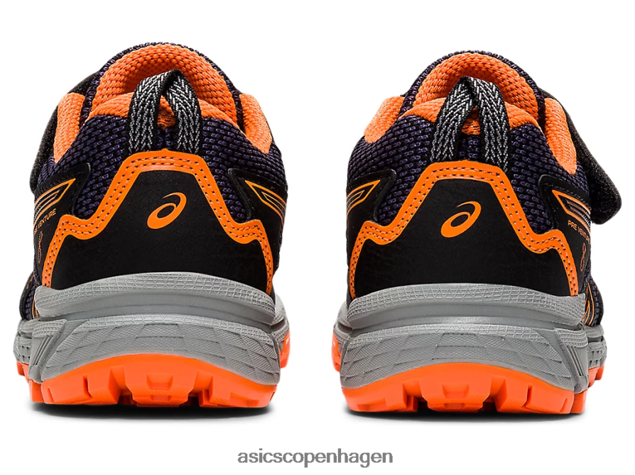 Asics pre venture 8 førskole sort/chokerende orange Z206F64488