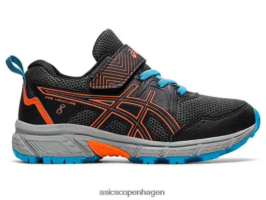 Asics pre venture 8 førskole sort/morgenfrue orange Z206F64502