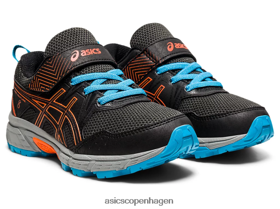 Asics pre venture 8 førskole sort/morgenfrue orange Z206F64502