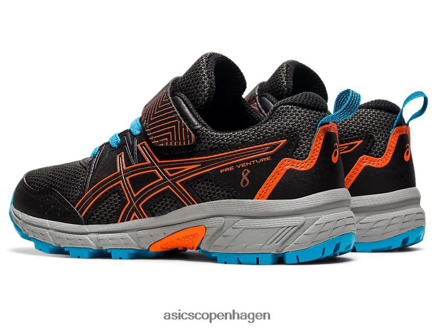Asics pre venture 8 førskole sort/morgenfrue orange Z206F64502