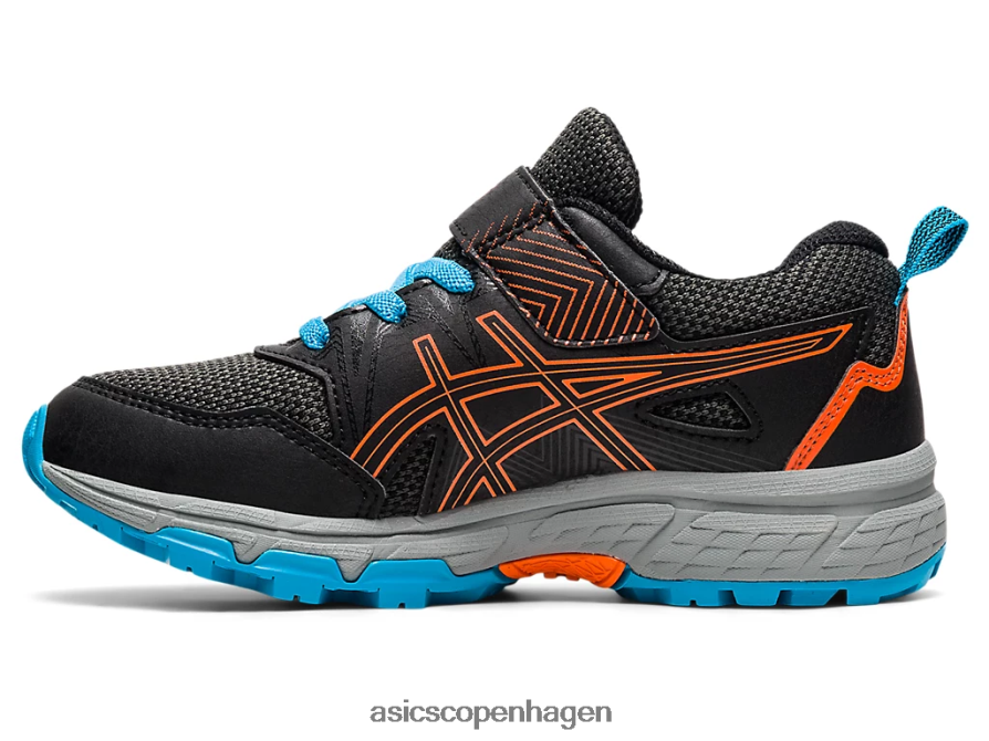 Asics pre venture 8 førskole sort/morgenfrue orange Z206F64502
