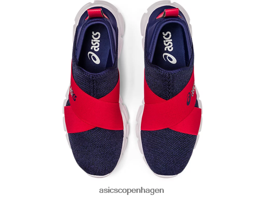 Asics quantum lyte slip-on indigo blå/speed rød Z206F61237