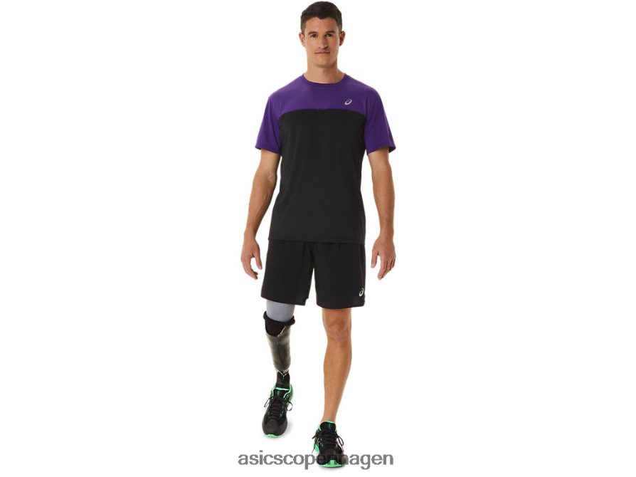 Asics race kortærmet top druesyltetøj/performance sort Z206F6891