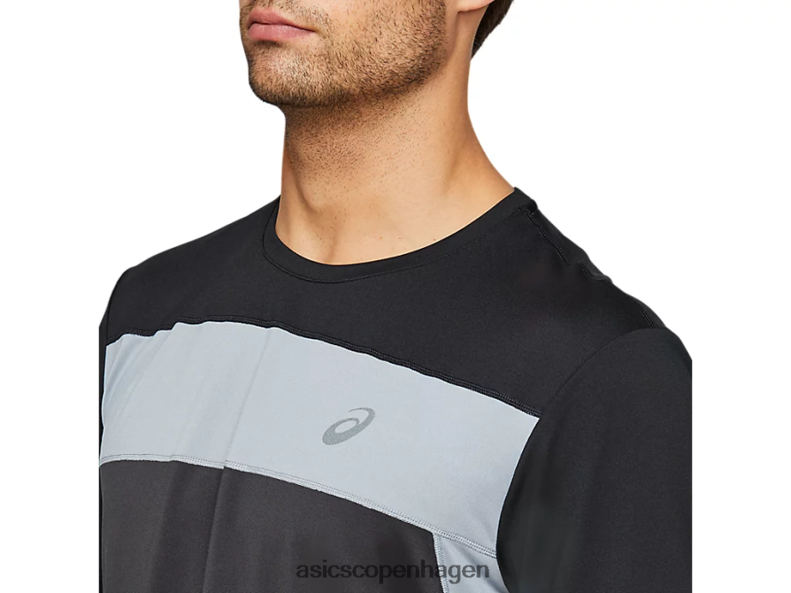 Asics race kortærmet top grafitgrå/performance sort Z206F62052