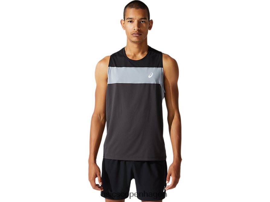 Asics race singlet grafitgrå/performance sort Z206F61982