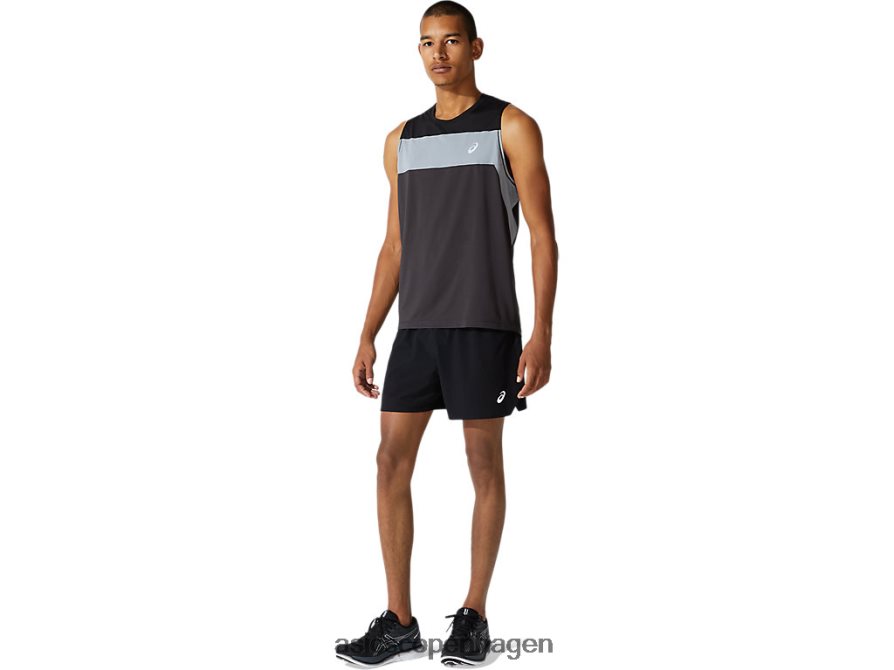 Asics race singlet grafitgrå/performance sort Z206F61982