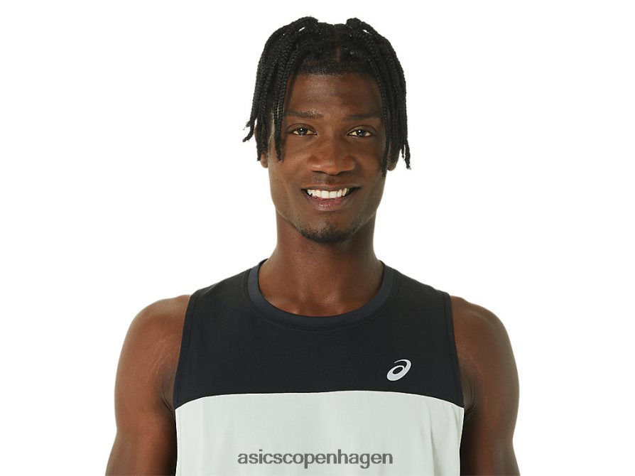 Asics race singlet ydeevne sort/lys salvie Z206F6375
