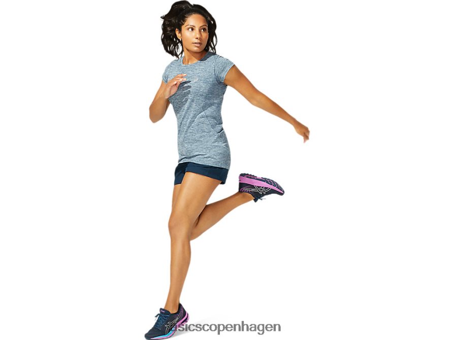 Asics race sømløs kortærmet top fransk blå Z206F64040