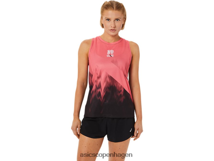 Asics singlet flammende koraller Z206F63650