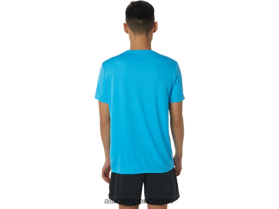 Asics sko grafisk kortærmet t-shirt digital aqua Z206F61376