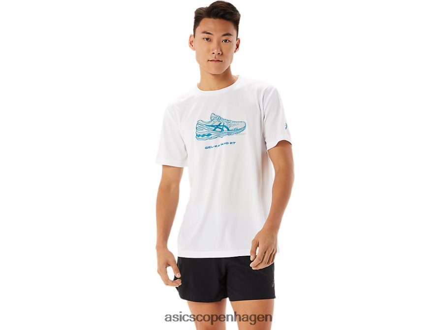 Asics sko grafisk kortærmet t-shirt strålende hvid Z206F61368