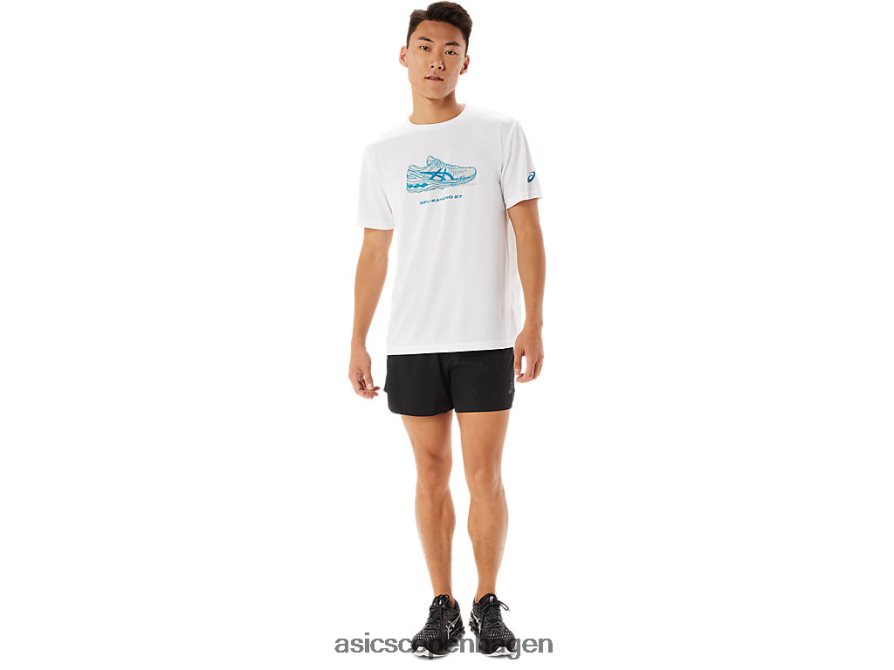 Asics sko grafisk kortærmet t-shirt strålende hvid Z206F61368