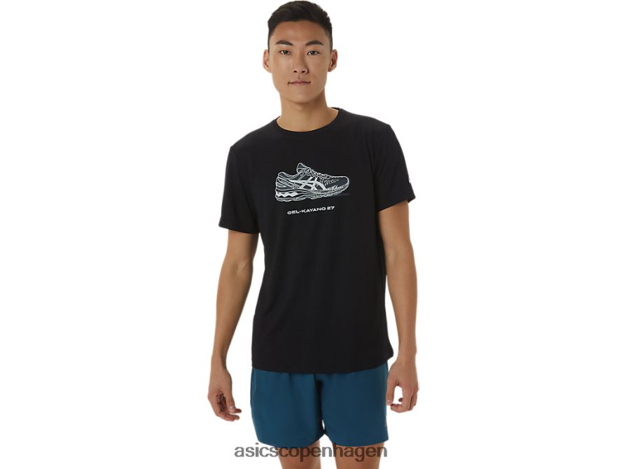 Asics sko grafisk kortærmet t-shirt ydeevne sort Z206F61380