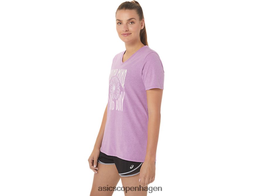 Asics solsikke slogan v-hals orkidélyng Z206F62778