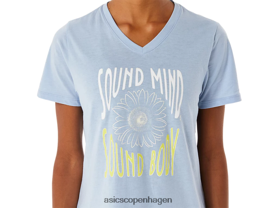 Asics solsikke slogan v-hals tågelyng Z206F63322