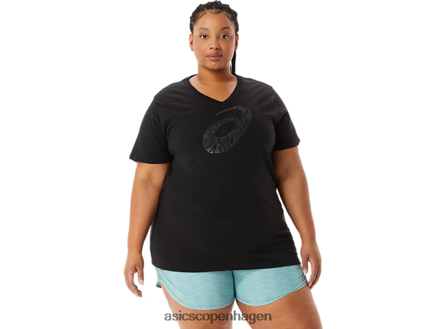 Asics spiral a airbrush tiger print vneck ydeevne sort Z206F63183