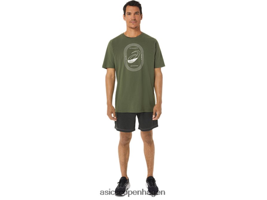 Asics spiral en atletik-tee oliven lærred Z206F61267