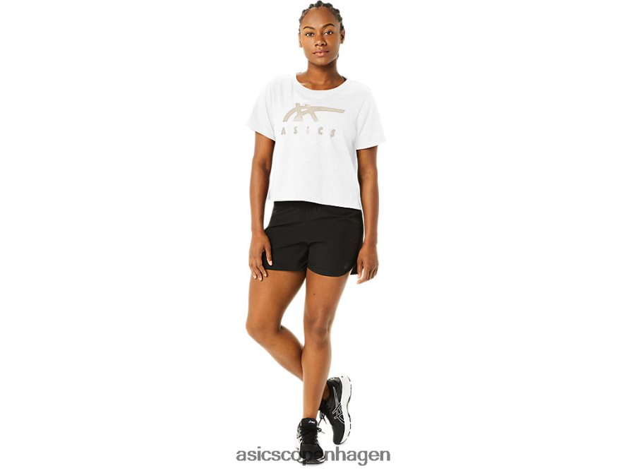 Asics striber kortærmet boxy t-shirt strålende hvid Z206F62718