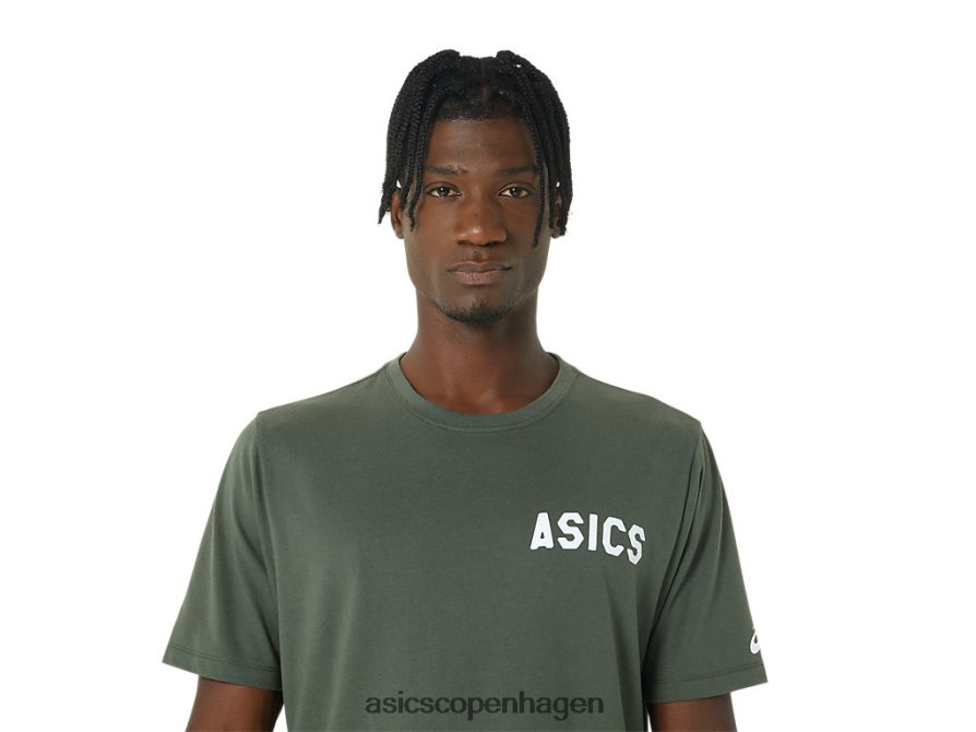 Asics striber solopgang t-shirt oliven lærred Z206F6787