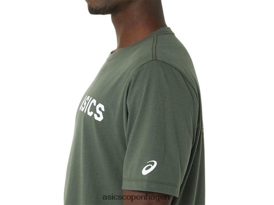 Asics striber solopgang t-shirt oliven lærred Z206F6787