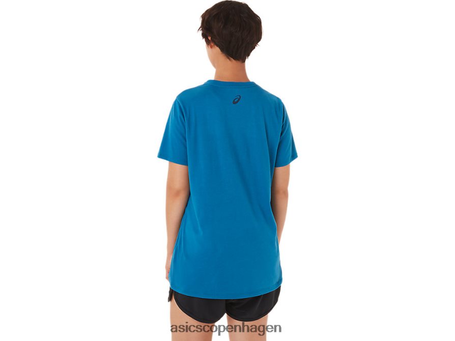 Asics striber v-hals genfødt blå Z206F63420