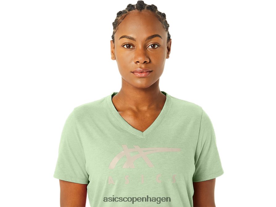 Asics striber v-hals hviske grøn lyng Z206F62214