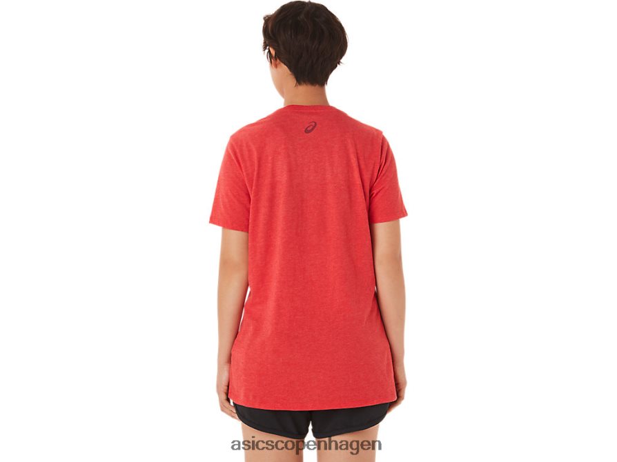 Asics striber v-hals klassisk rød lyng Z206F63422