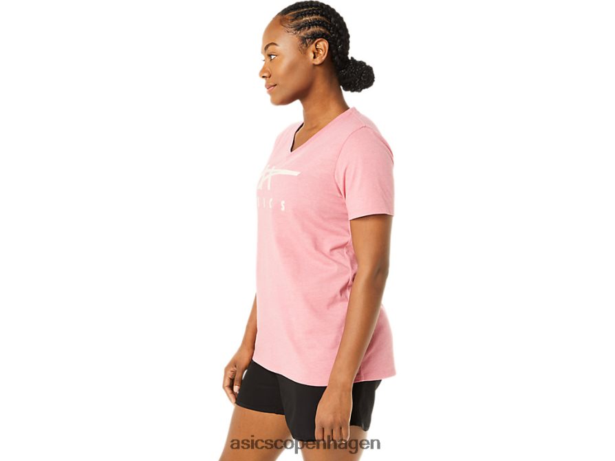 Asics striber v-hals røget rosenlyng Z206F63709