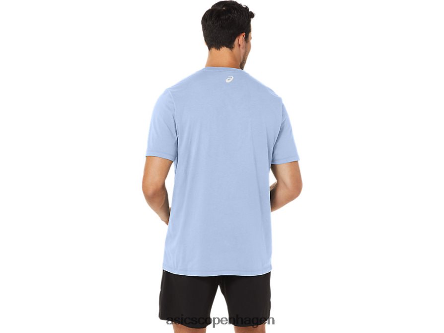 Asics stribet kortærmet t-shirt blød himmel Z206F628
