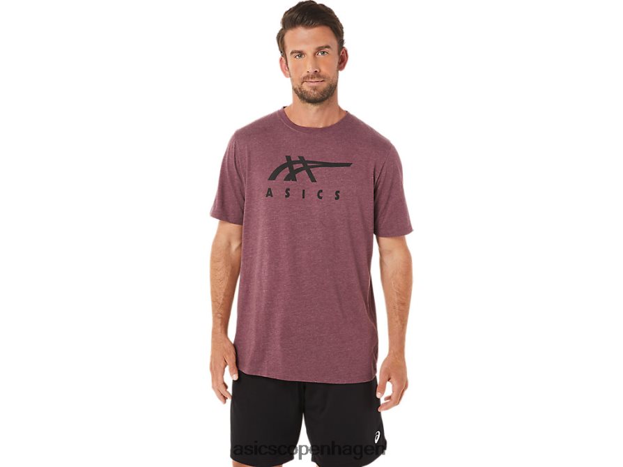 Asics stribet kortærmet t-shirt dyb sumplyng Z206F61643