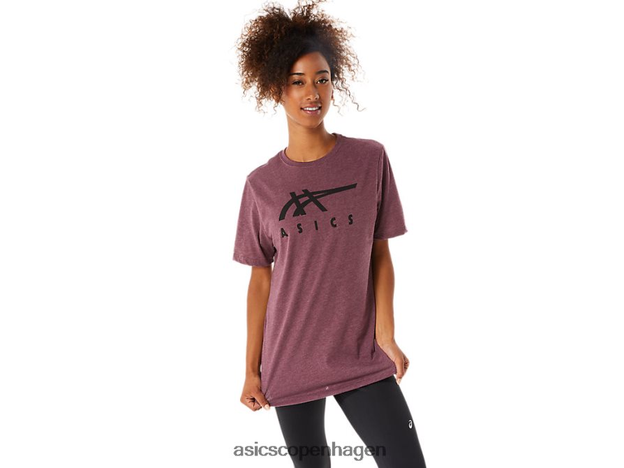 Asics stribet kortærmet t-shirt dyb sumplyng Z206F61643