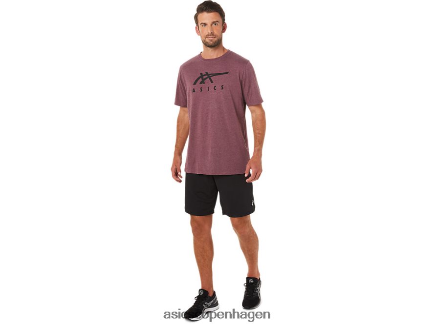 Asics stribet kortærmet t-shirt dyb sumplyng Z206F61643