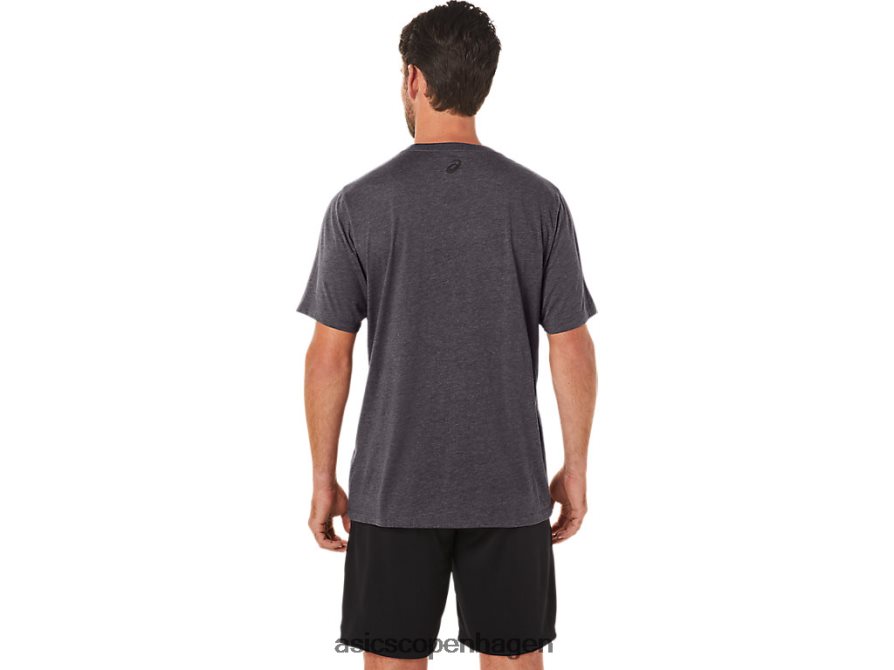 Asics stribet kortærmet t-shirt mørkegrå lyng Z206F619