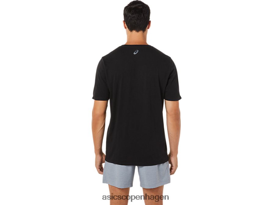 Asics stribet kortærmet t-shirt ydeevne sort Z206F61716
