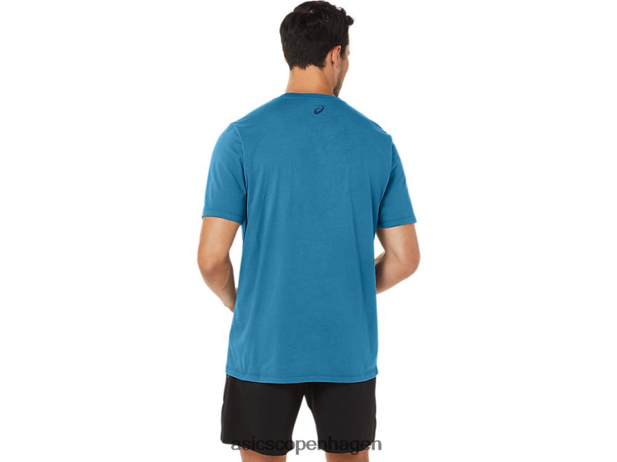 Asics stribet kortærmet t-shirt ø blå lyng Z206F6166