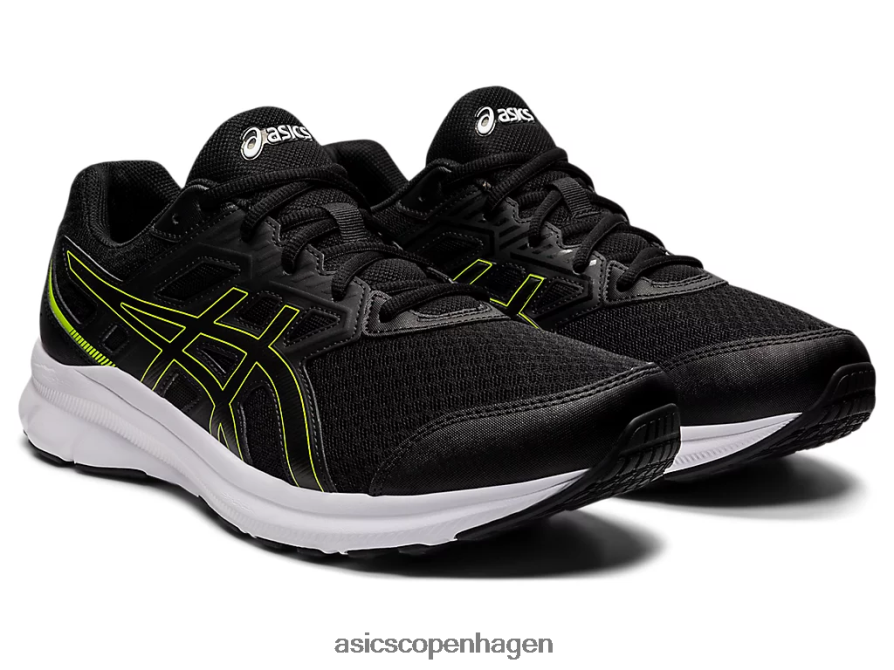 Asics stød 3 ekstra bred sort/farlig grøn Z206F61538