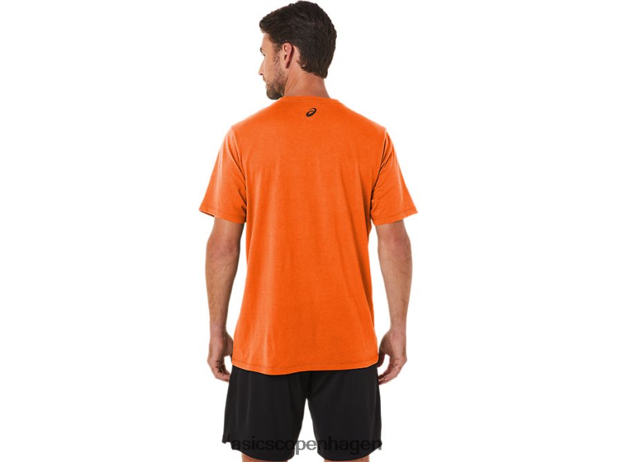 Asics sunrise runner grafisk t-shirt morgenfrue orange lyng Z206F61186